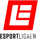 esportligaens logo kombinateret af et stort rødt E og L for henholdsvis esport og ligaen 